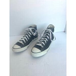 Converse Chuck Taylor All Star High Top Leather Black/White Lace Up Sneakers 8.5